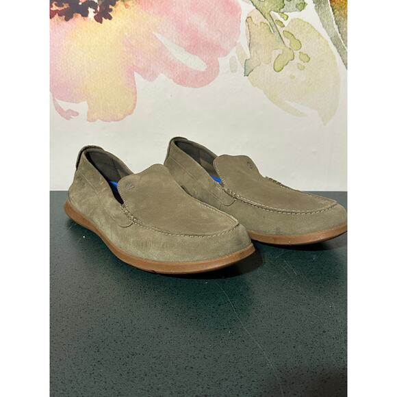 Clarks Collection Flexway Step Flexway Step US 13 Olive Suede Driving  Deck - Picture 1 of 7